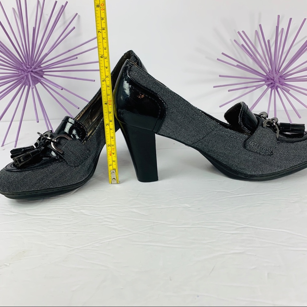 Dana Buchman / Black Gray Chunky Heel - Picture 2 of 8